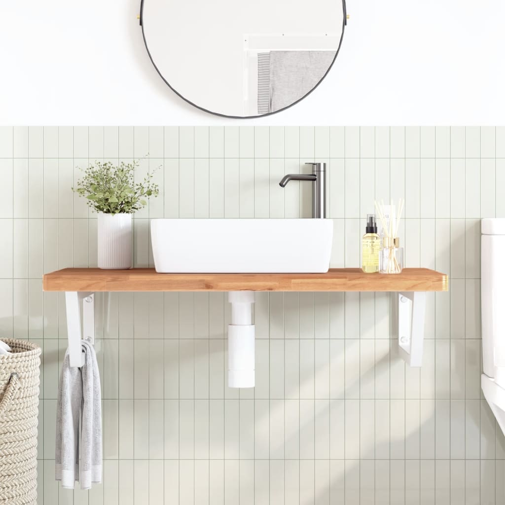Badkamer wandschap staal en massief beukenhout is nu te koop bij PeponiXL, paradijselijk wonen!