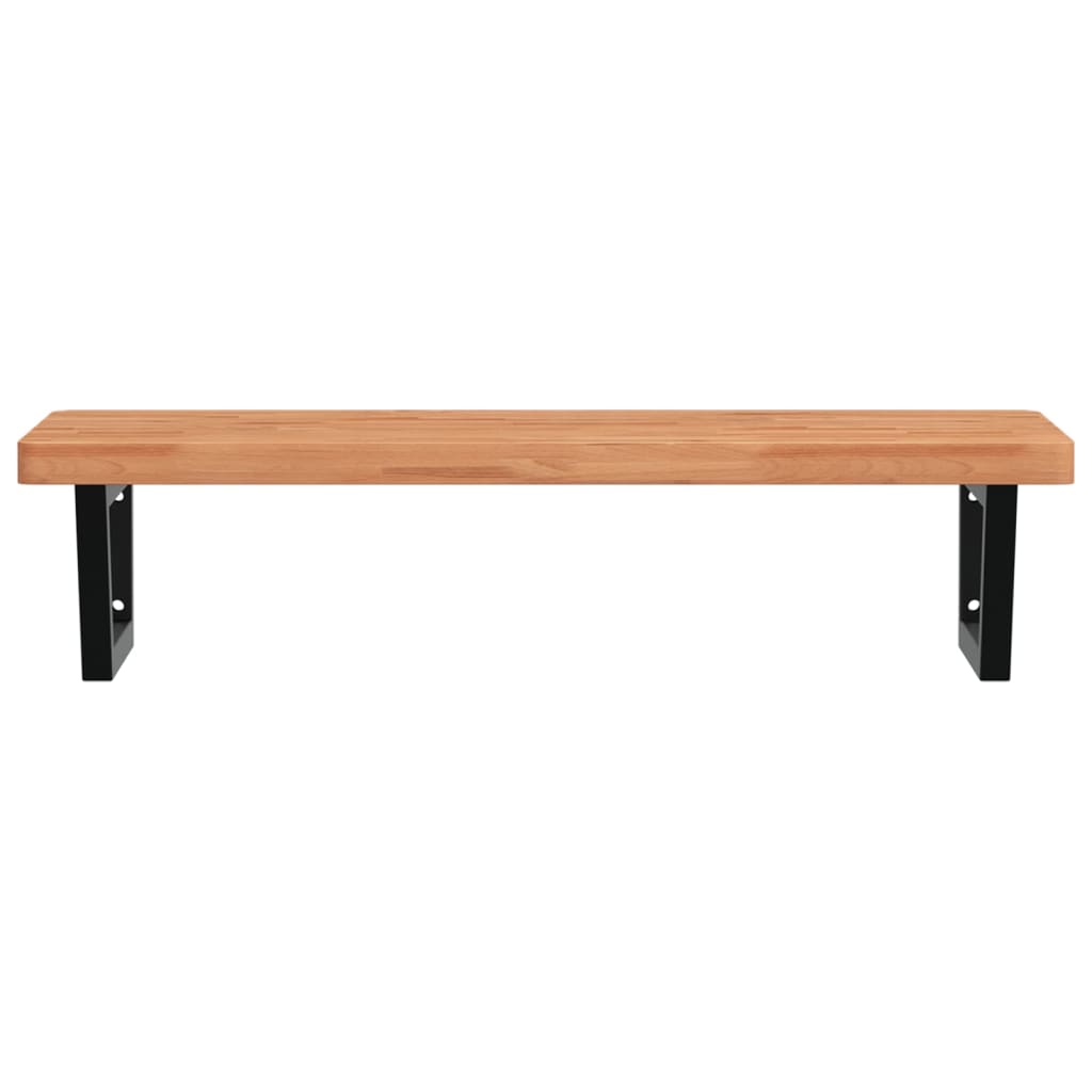 Badkamer wandschap staal en massief beukenhout is nu te koop bij PeponiXL, paradijselijk wonen!