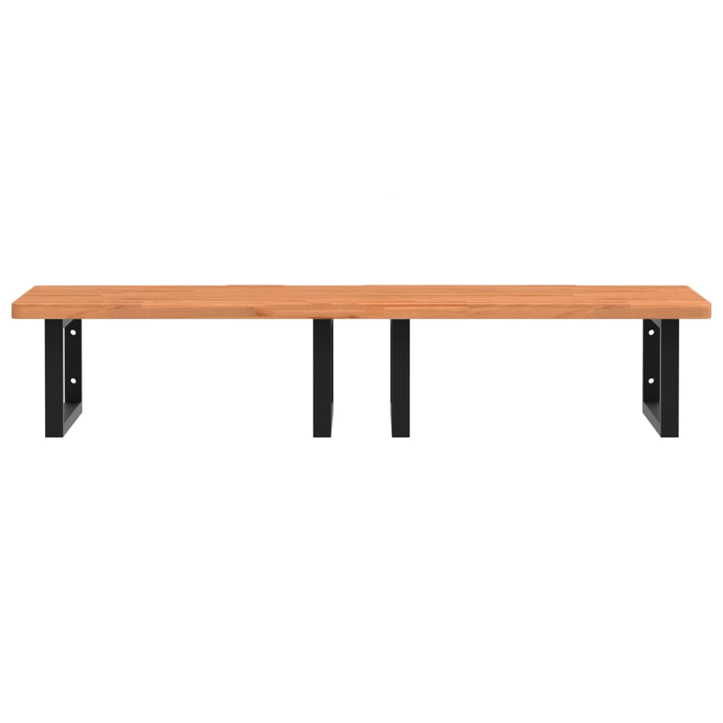 Badkamer wandschap staal en massief beukenhout is nu te koop bij PeponiXL, paradijselijk wonen!