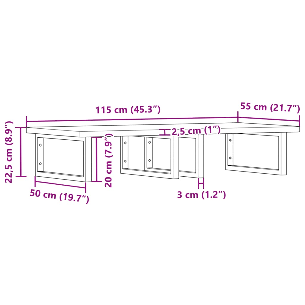 Badkamer wandschap staal en massief beukenhout is nu te koop bij PeponiXL, paradijselijk wonen!