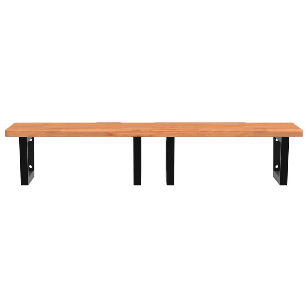 Badkamer wandschap staal en massief beukenhout is nu te koop bij PeponiXL, paradijselijk wonen!