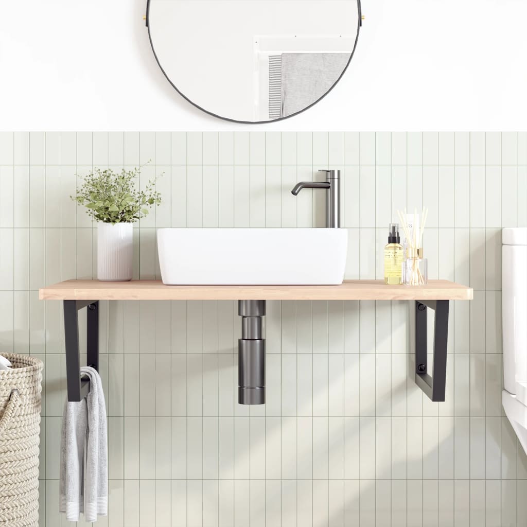 Badkamer wandschap staal en massief beukenhout is nu te koop bij PeponiXL, paradijselijk wonen!
