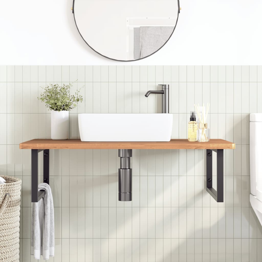 Badkamer wandschap staal en massief beukenhout is nu te koop bij PeponiXL, paradijselijk wonen!