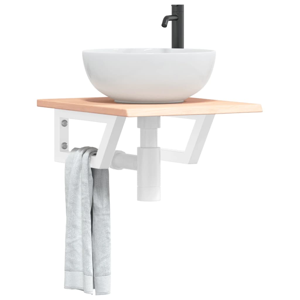 Badkamer wandschap staal en massief eikenhout is nu te koop bij PeponiXL, paradijselijk wonen!