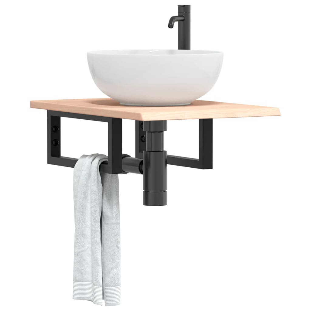 Badkamer wandschap staal en massief eikenhout is nu te koop bij PeponiXL, paradijselijk wonen!