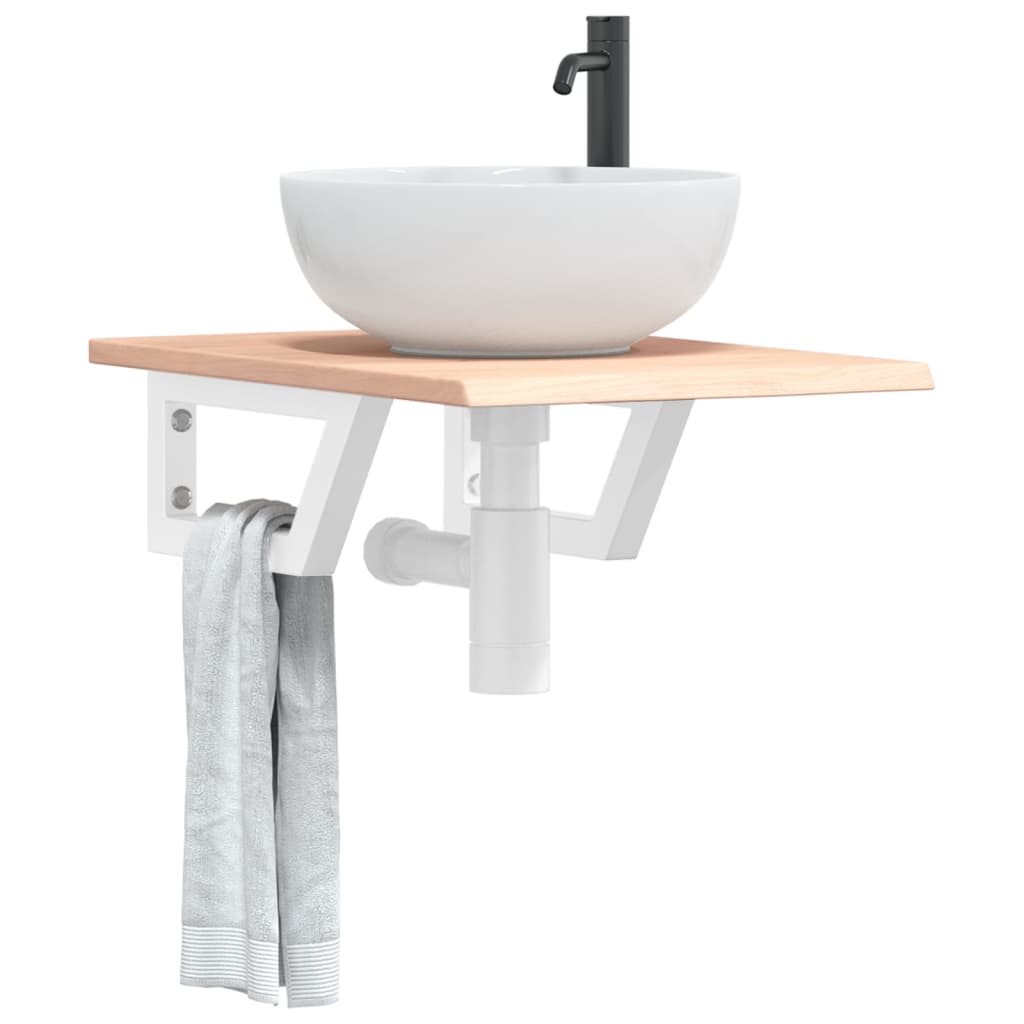 Badkamer wandschap staal en massief eikenhout is nu te koop bij PeponiXL, paradijselijk wonen!