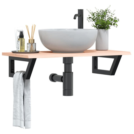 Badkamer wandschap staal en massief eikenhout is nu te koop bij PeponiXL, paradijselijk wonen!