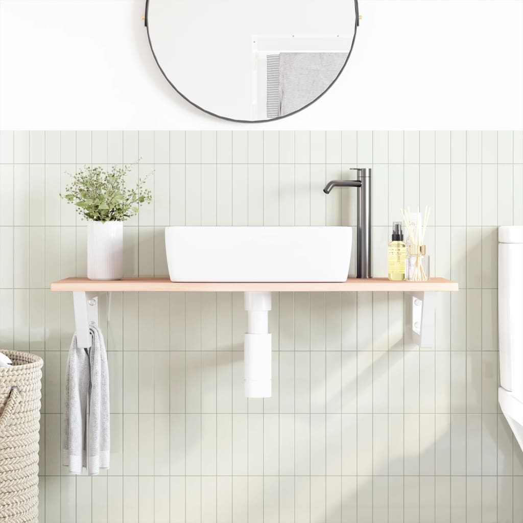 Badkamer wandschap staal en massief eikenhout is nu te koop bij PeponiXL, paradijselijk wonen!