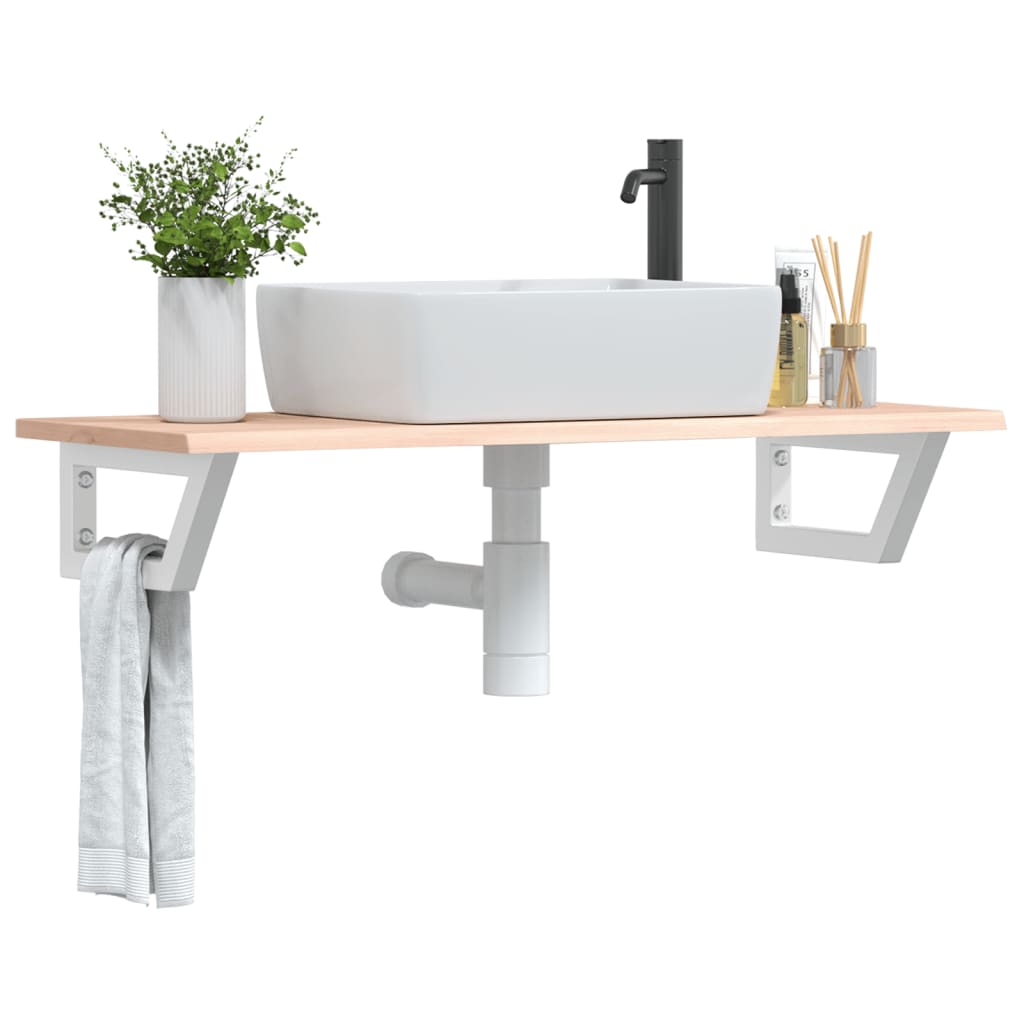 Badkamer wandschap staal en massief eikenhout is nu te koop bij PeponiXL, paradijselijk wonen!