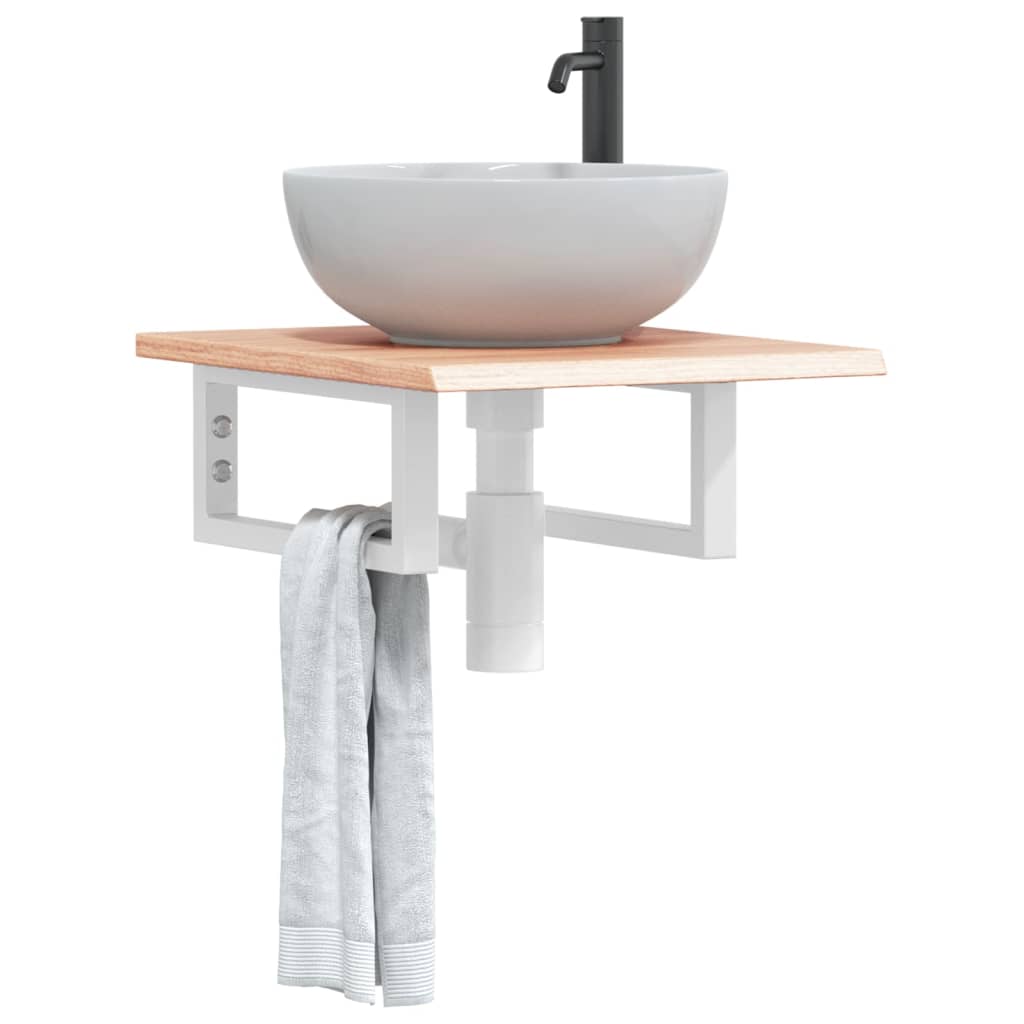 Badkamer wandschap staal en massief eikenhout is nu te koop bij PeponiXL, paradijselijk wonen!