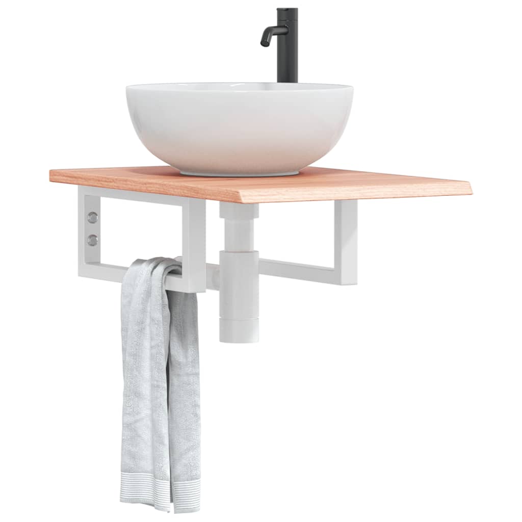 Badkamer wandschap staal en massief eikenhout is nu te koop bij PeponiXL, paradijselijk wonen!