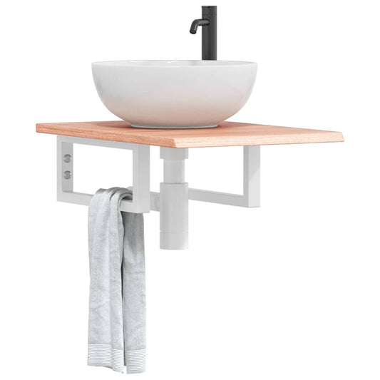 Badkamer wandschap staal en massief eikenhout is nu te koop bij PeponiXL, paradijselijk wonen!
