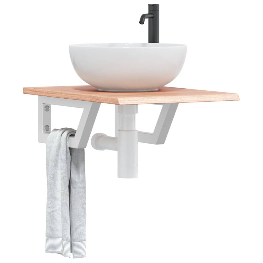 Badkamer wandschap staal en massief eikenhout is nu te koop bij PeponiXL, paradijselijk wonen!