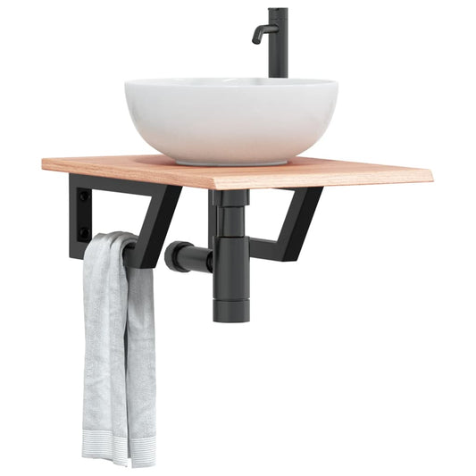 Badkamer wandschap staal en massief eikenhout is nu te koop bij PeponiXL, paradijselijk wonen!