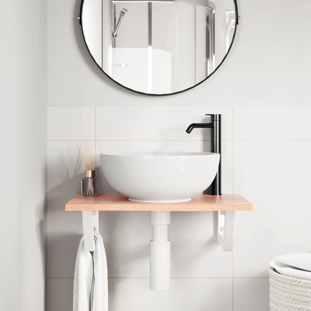 Badkamer wandschap staal en massief eikenhout is nu te koop bij PeponiXL, paradijselijk wonen!