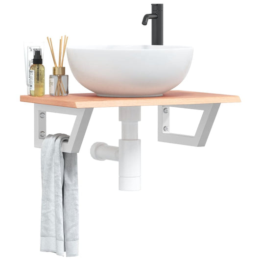 Badkamer wandschap staal en massief eikenhout is nu te koop bij PeponiXL, paradijselijk wonen!