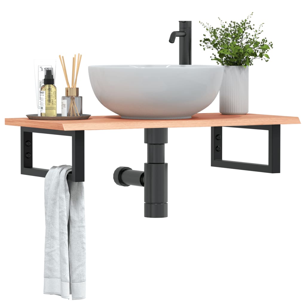 Badkamer wandschap staal en massief eikenhout is nu te koop bij PeponiXL, paradijselijk wonen!
