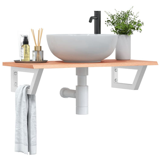 Badkamer wandschap staal en massief eikenhout is nu te koop bij PeponiXL, paradijselijk wonen!
