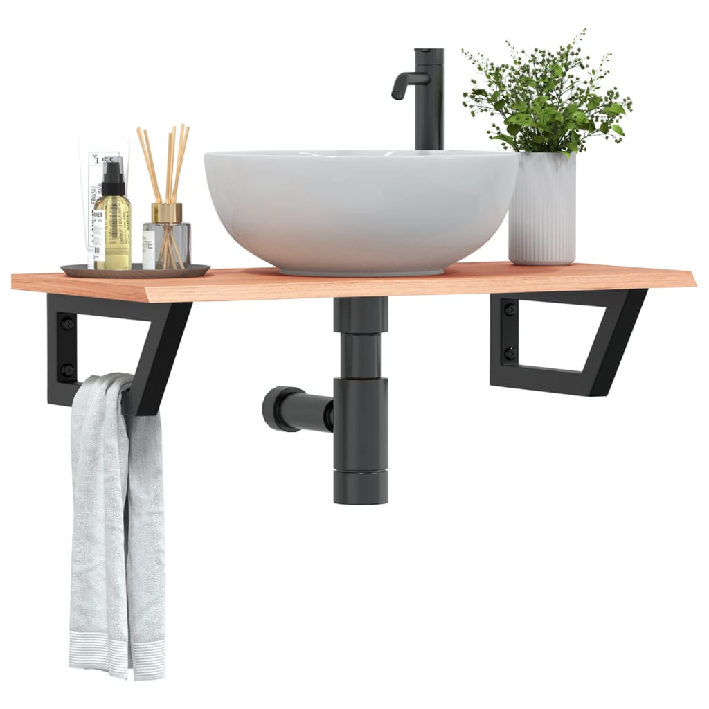 Badkamer wandschap staal en massief eikenhout is nu te koop bij PeponiXL, paradijselijk wonen!