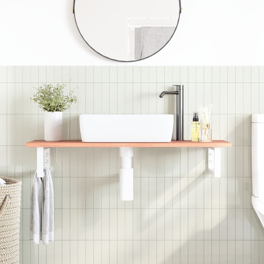 Badkamer wandschap staal en massief eikenhout is nu te koop bij PeponiXL, paradijselijk wonen!