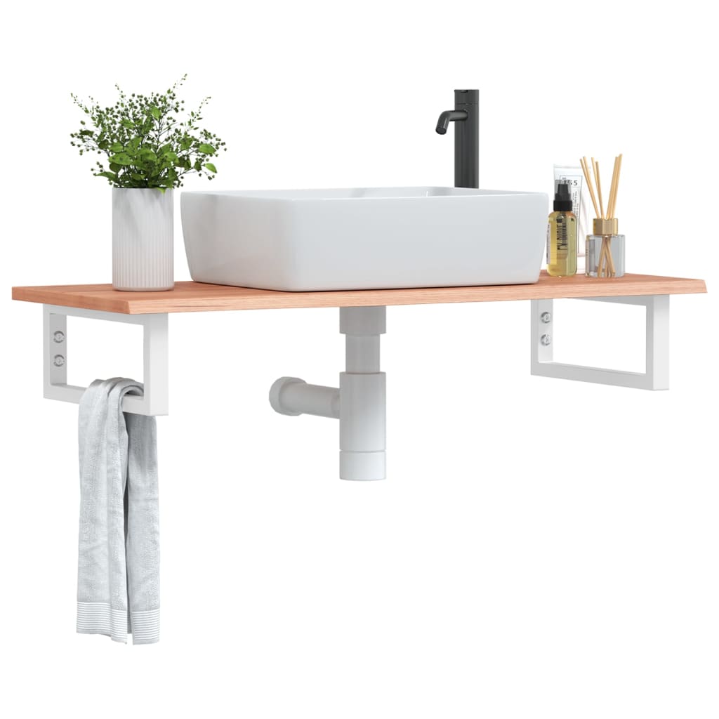 Badkamer wandschap staal en massief eikenhout is nu te koop bij PeponiXL, paradijselijk wonen!