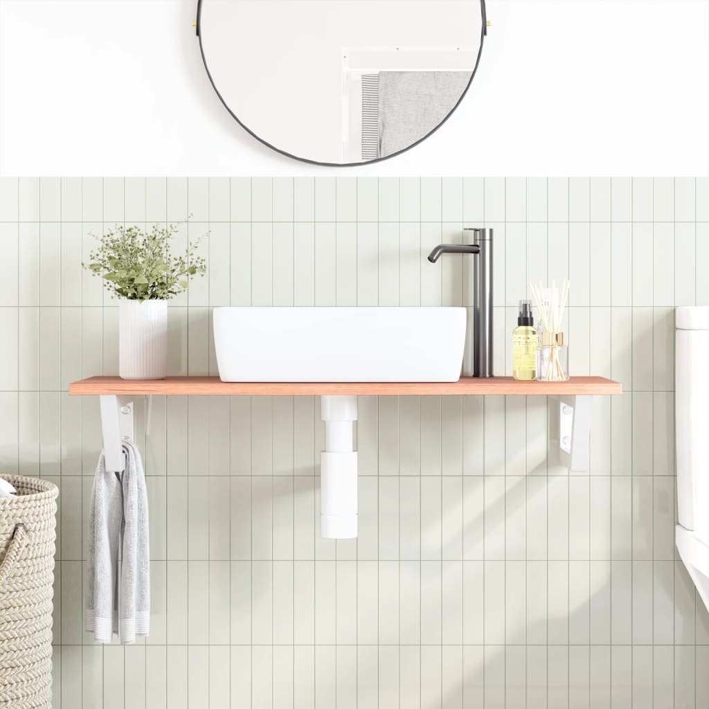 Badkamer wandschap staal en massief eikenhout is nu te koop bij PeponiXL, paradijselijk wonen!
