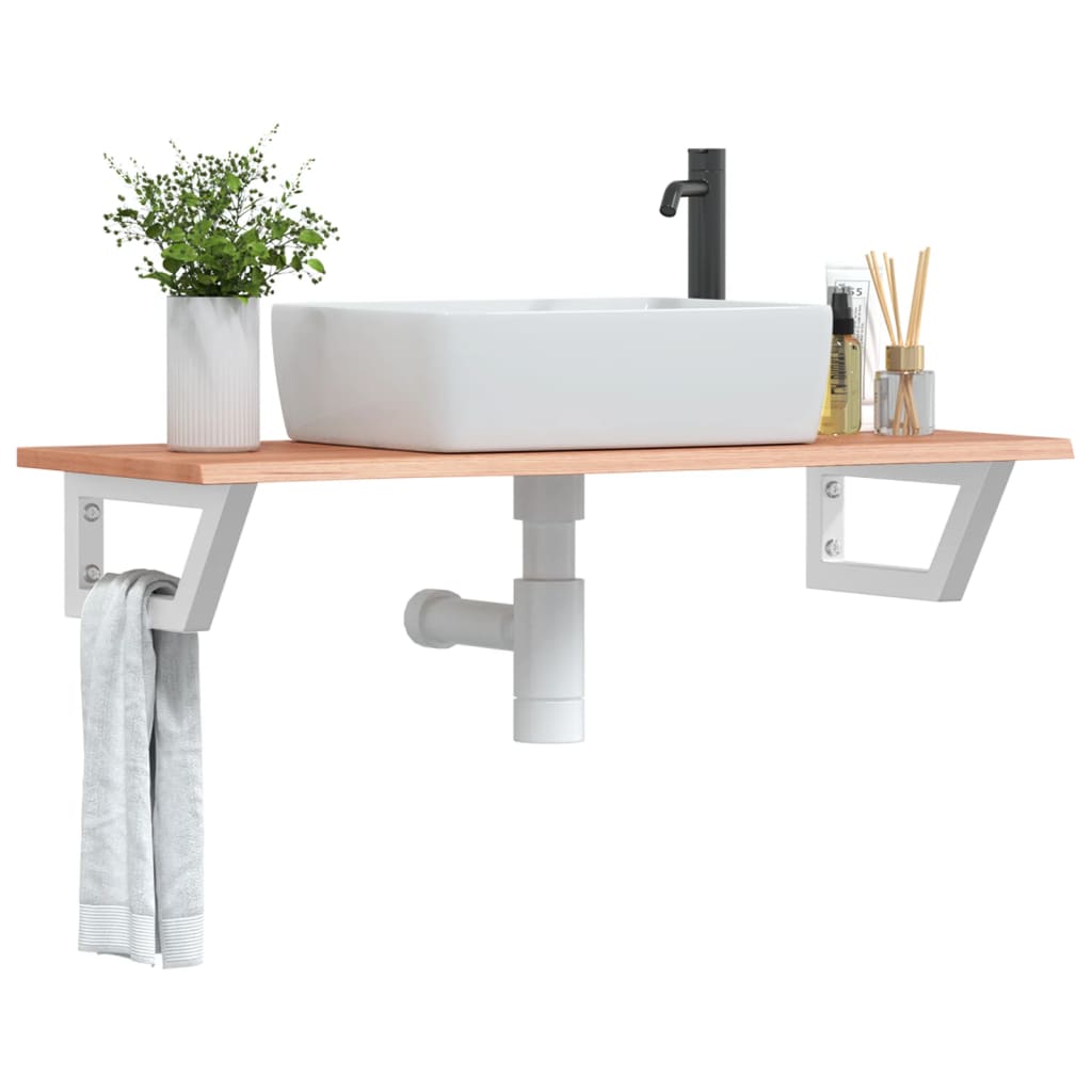 Badkamer wandschap staal en massief eikenhout is nu te koop bij PeponiXL, paradijselijk wonen!