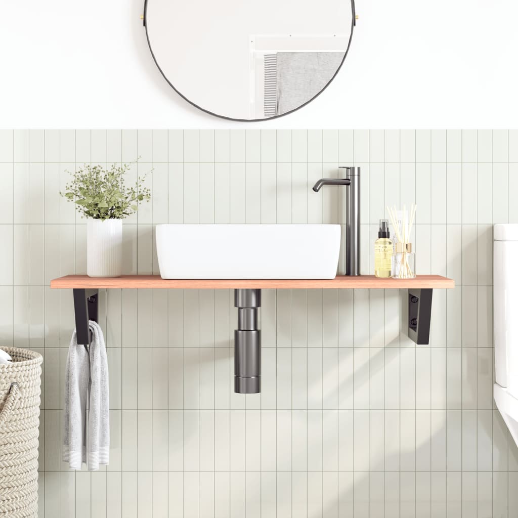 Badkamer wandschap staal en massief eikenhout is nu te koop bij PeponiXL, paradijselijk wonen!