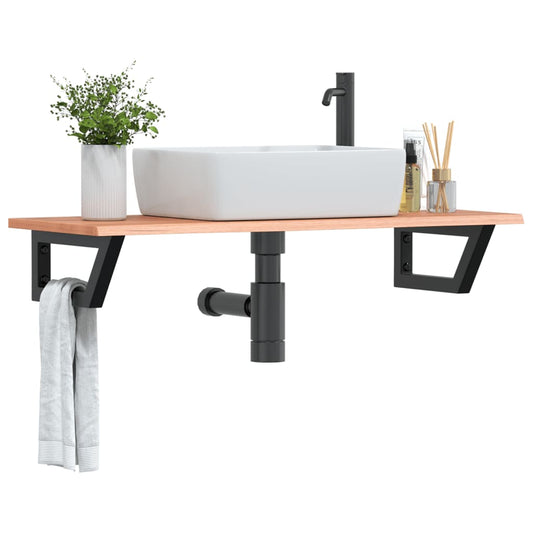 Badkamer wandschap staal en massief eikenhout is nu te koop bij PeponiXL, paradijselijk wonen!