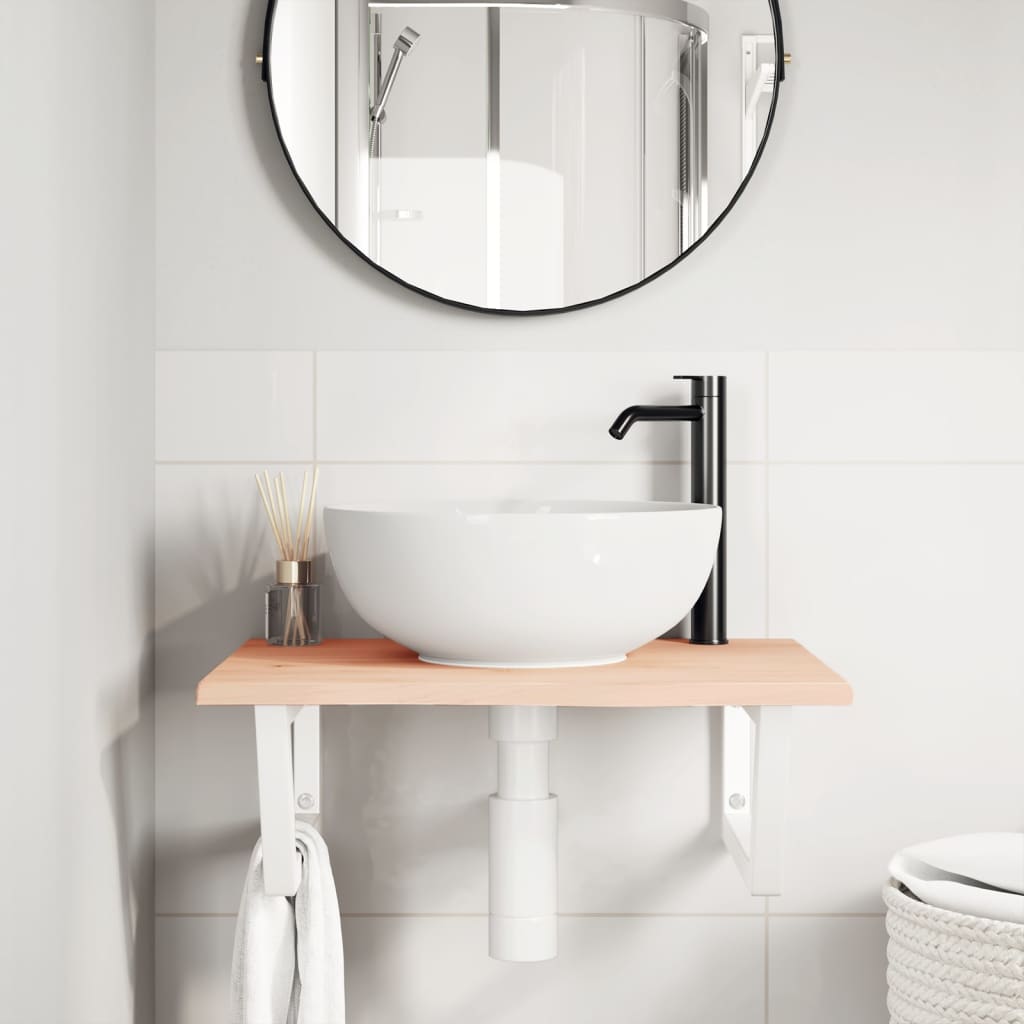Badkamer wandschap staal en massief eikenhout is nu te koop bij PeponiXL, paradijselijk wonen!