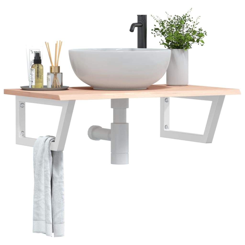 Badkamer wandschap staal en massief eikenhout is nu te koop bij PeponiXL, paradijselijk wonen!