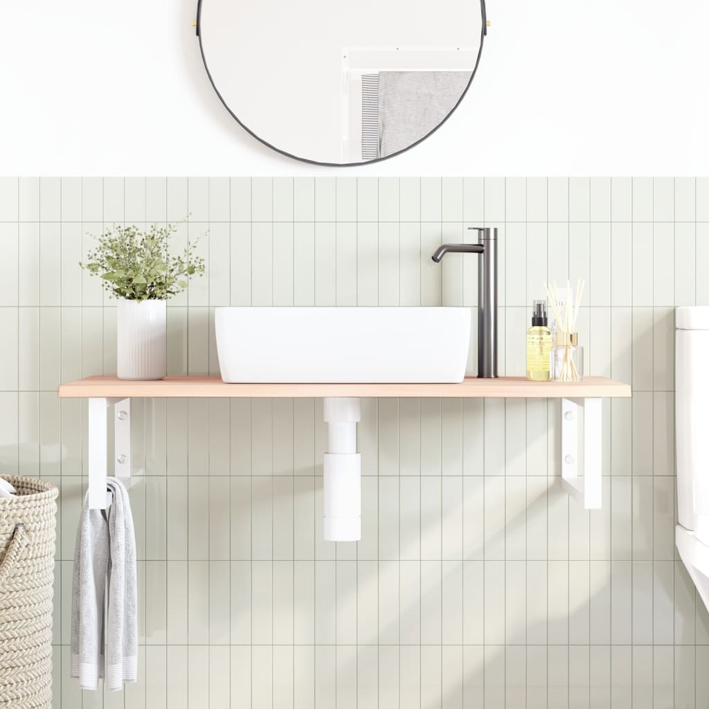 Badkamer wandschap staal en massief eikenhout is nu te koop bij PeponiXL, paradijselijk wonen!