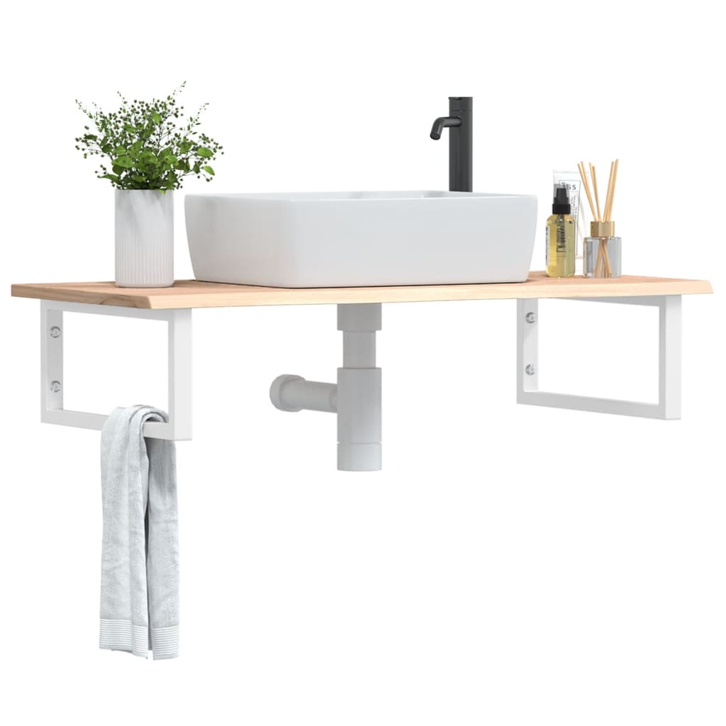 Badkamer wandschap staal en massief eikenhout is nu te koop bij PeponiXL, paradijselijk wonen!