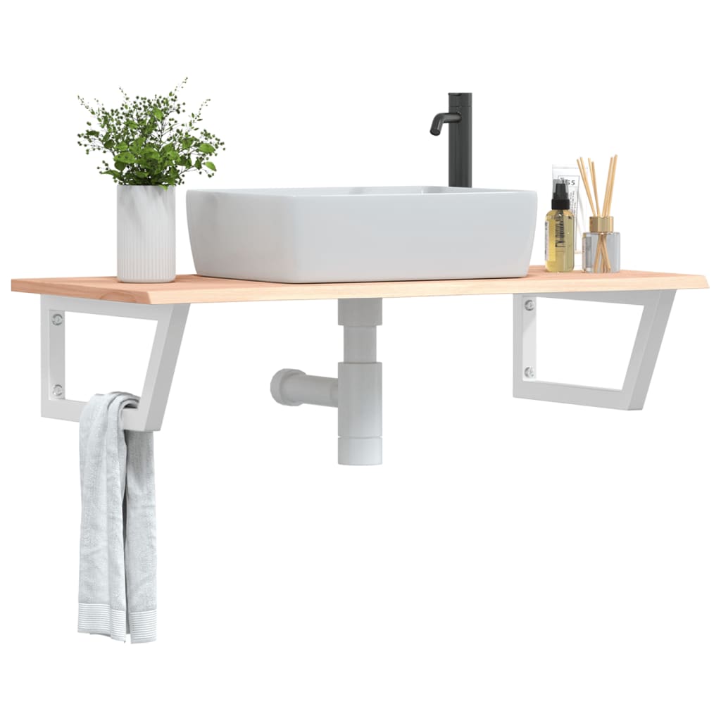 Badkamer wandschap staal en massief eikenhout is nu te koop bij PeponiXL, paradijselijk wonen!