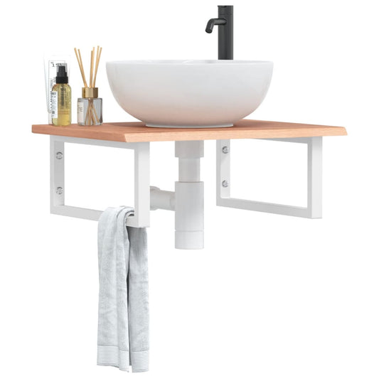 Badkamer wandschap staal en massief eikenhout is nu te koop bij PeponiXL, paradijselijk wonen!