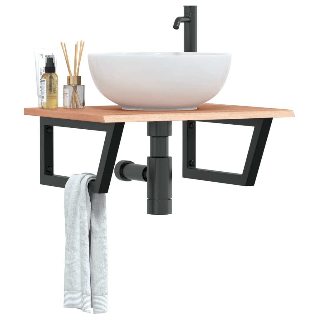 Badkamer wandschap staal en massief eikenhout is nu te koop bij PeponiXL, paradijselijk wonen!