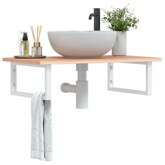 Badkamer wandschap staal en massief eikenhout is nu te koop bij PeponiXL, paradijselijk wonen!