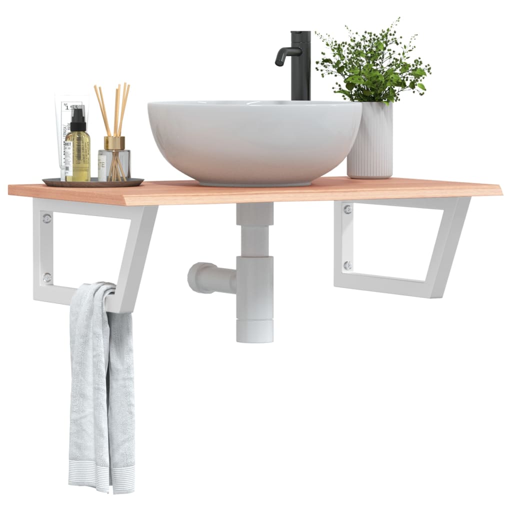 Badkamer wandschap staal en massief eikenhout is nu te koop bij PeponiXL, paradijselijk wonen!