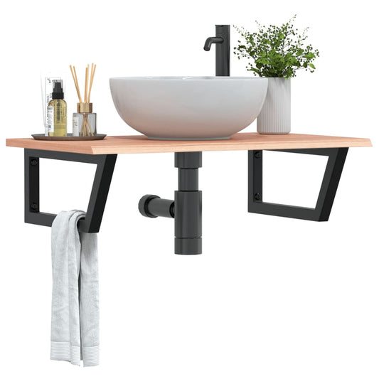 Badkamer wandschap staal en massief eikenhout is nu te koop bij PeponiXL, paradijselijk wonen!