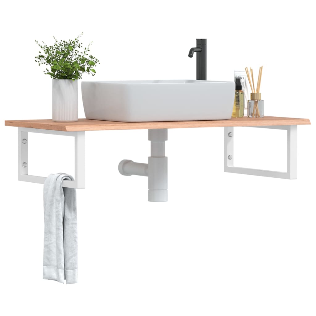 Badkamer wandschap staal en massief eikenhout is nu te koop bij PeponiXL, paradijselijk wonen!