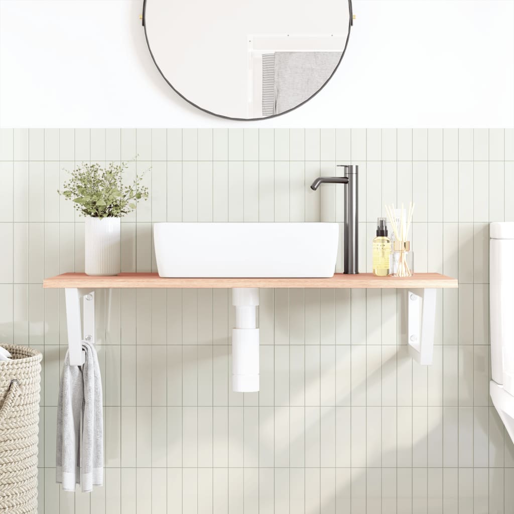 Badkamer wandschap staal en massief eikenhout is nu te koop bij PeponiXL, paradijselijk wonen!