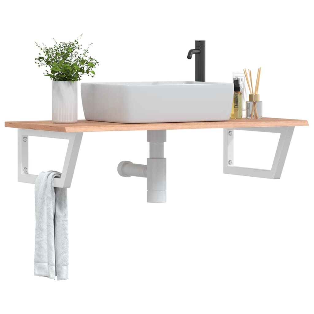 Badkamer wandschap staal en massief eikenhout is nu te koop bij PeponiXL, paradijselijk wonen!