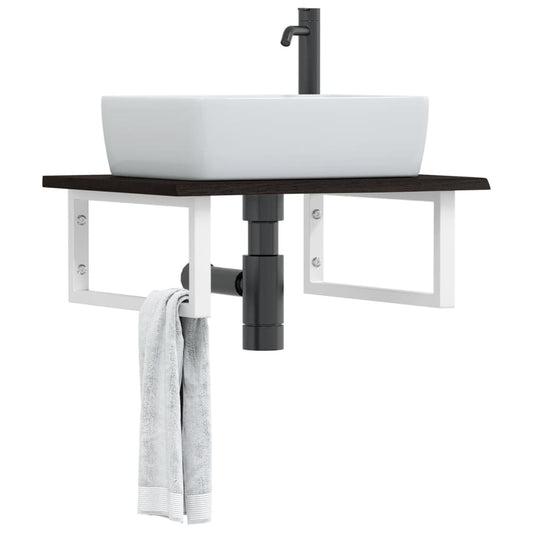 Badkamer wandschap staal en massief eikenhout is nu te koop bij PeponiXL, paradijselijk wonen!
