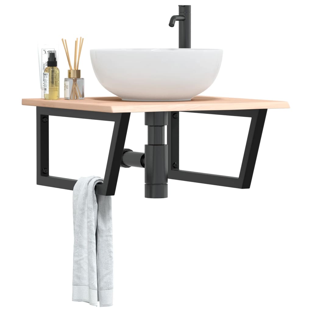 Badkamer wandschap staal en massief eikenhout is nu te koop bij PeponiXL, paradijselijk wonen!