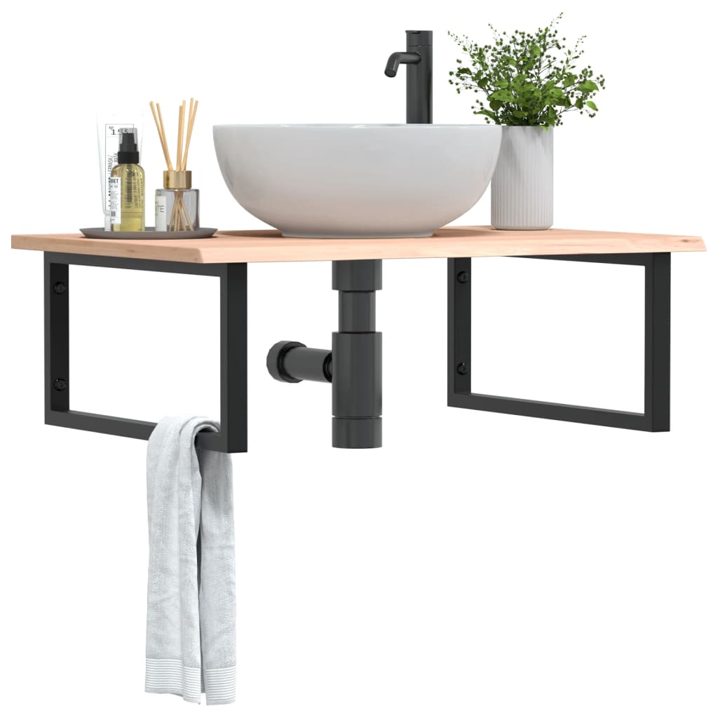 Badkamer wandschap staal en massief eikenhout is nu te koop bij PeponiXL, paradijselijk wonen!