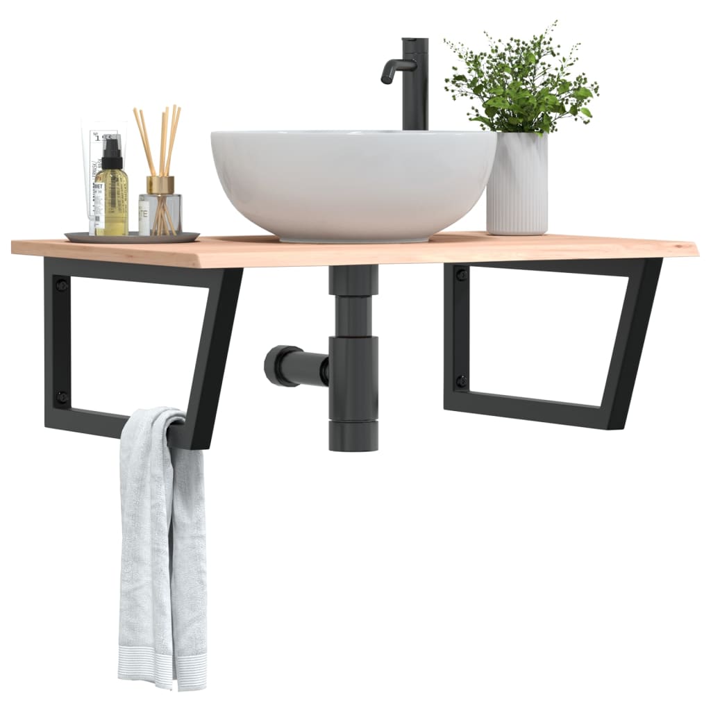 Badkamer wandschap staal en massief eikenhout is nu te koop bij PeponiXL, paradijselijk wonen!