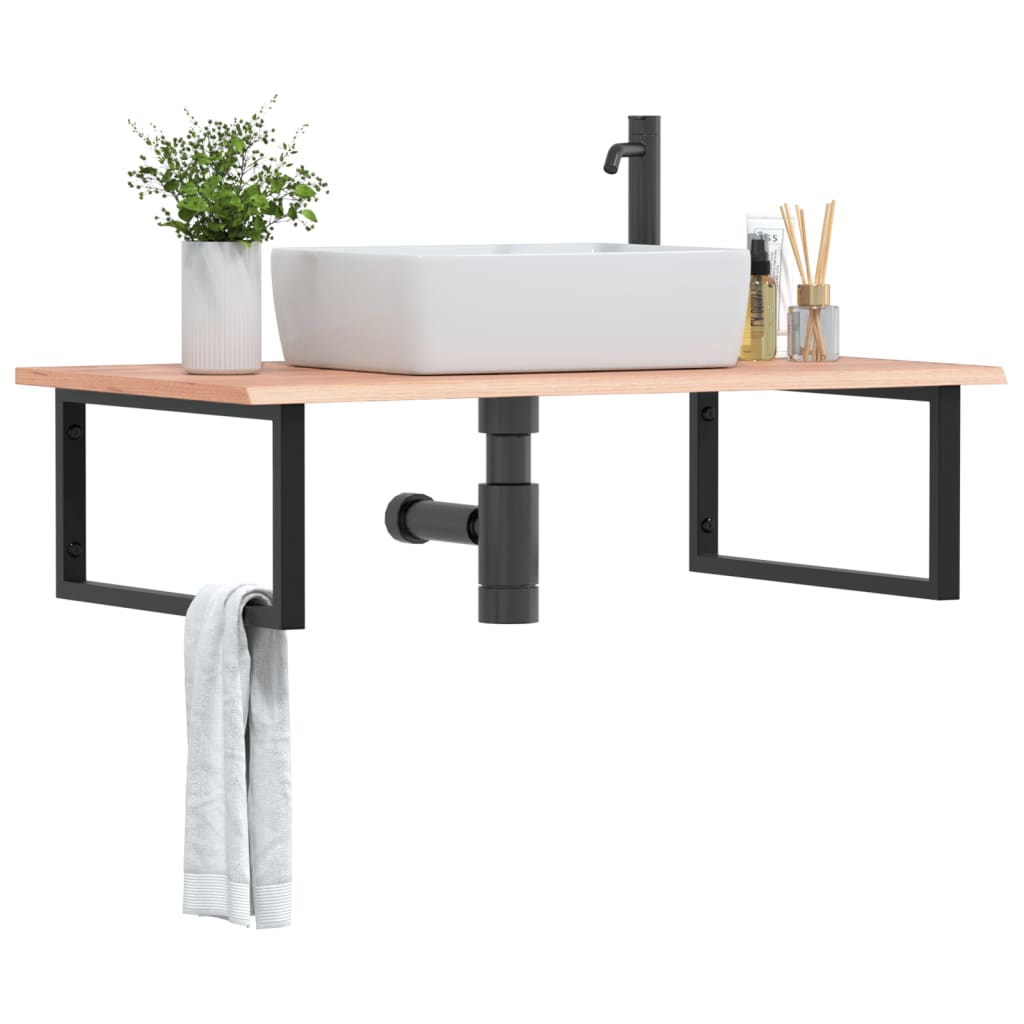 Badkamer wandschap staal en massief eikenhout is nu te koop bij PeponiXL, paradijselijk wonen!
