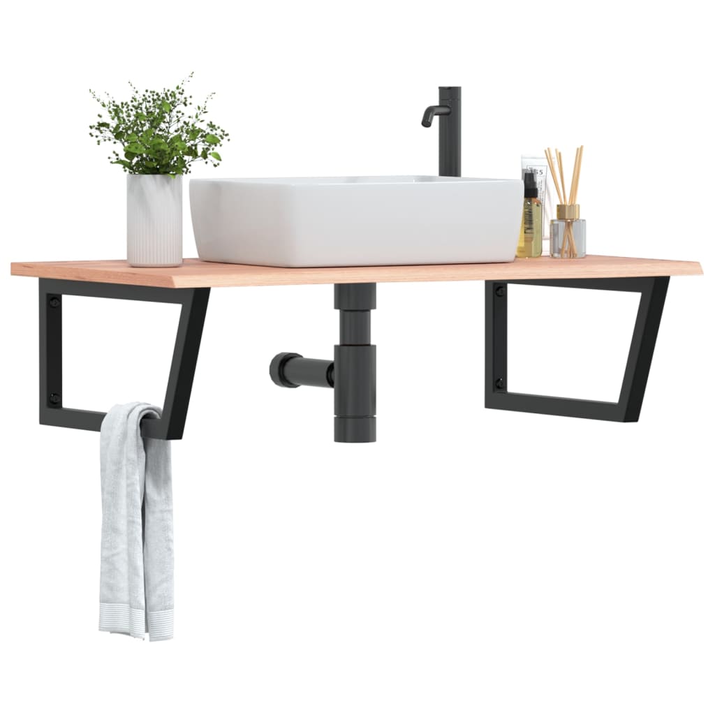 Badkamer wandschap staal en massief eikenhout is nu te koop bij PeponiXL, paradijselijk wonen!