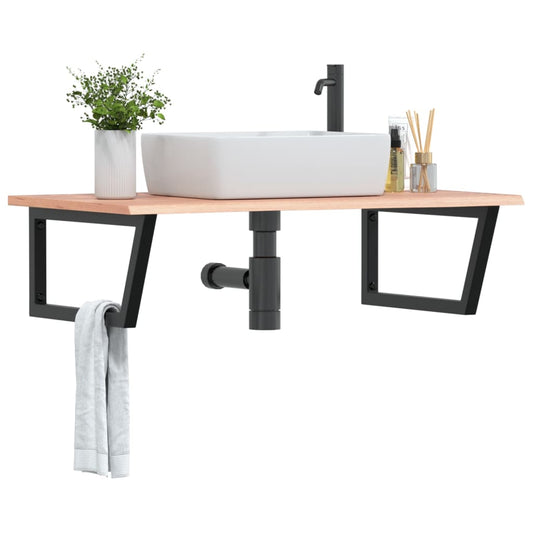 Badkamer wandschap staal en massief eikenhout is nu te koop bij PeponiXL, paradijselijk wonen!