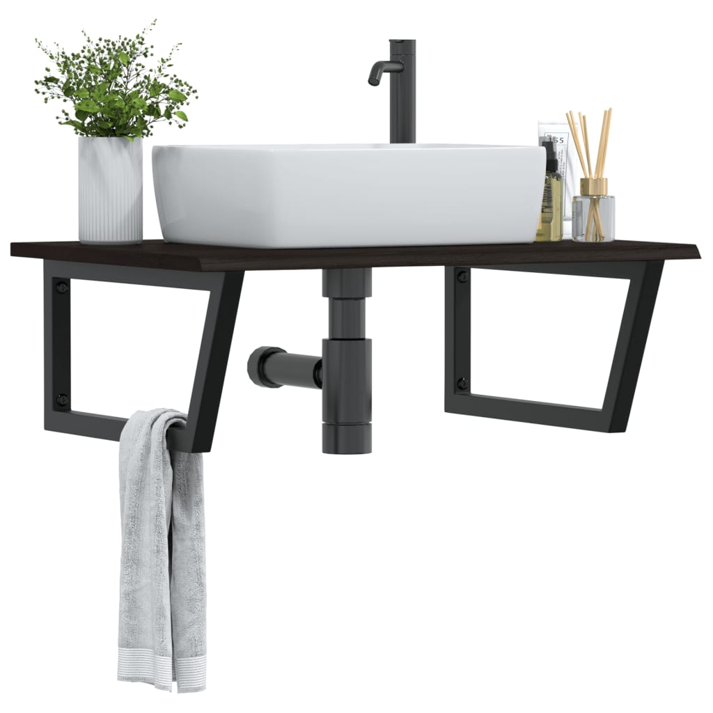 Badkamer wandschap staal en massief eikenhout is nu te koop bij PeponiXL, paradijselijk wonen!